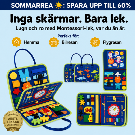 Montessori Aktivitetsväska™ | Skärmfri Lek & Lärande